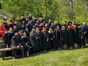 UMCES faculty and graduating students following the Commencement ceremony.