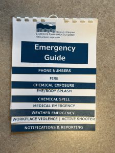 Photo of Emergency Guide Flip Chart.