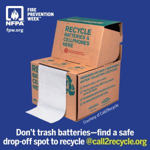 Never throw lithium-ion batteries in the trash.  Use designated battery recycling drop-off sites.